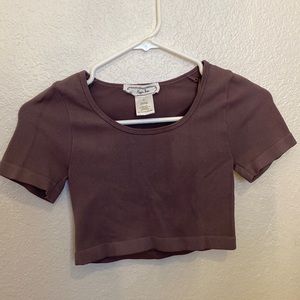 Hippie rose, purple brown colored crop top